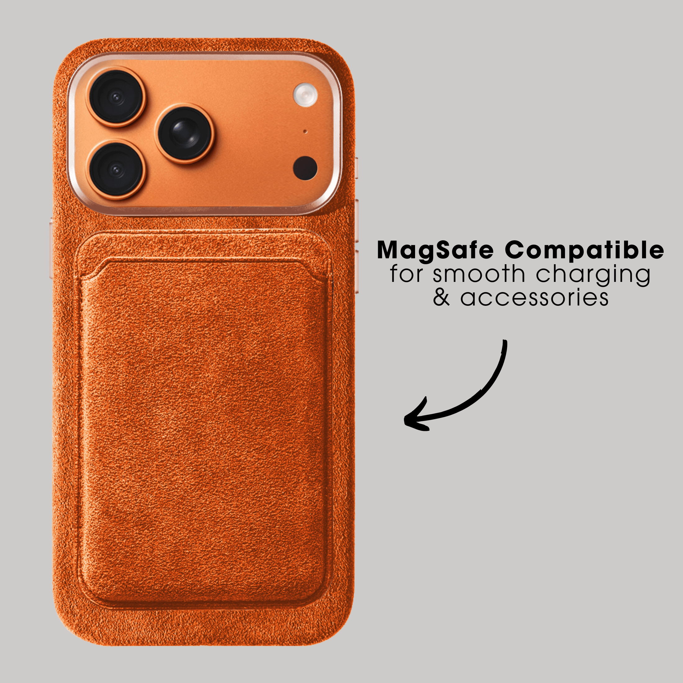 iPhone Alcantara Case - Orange