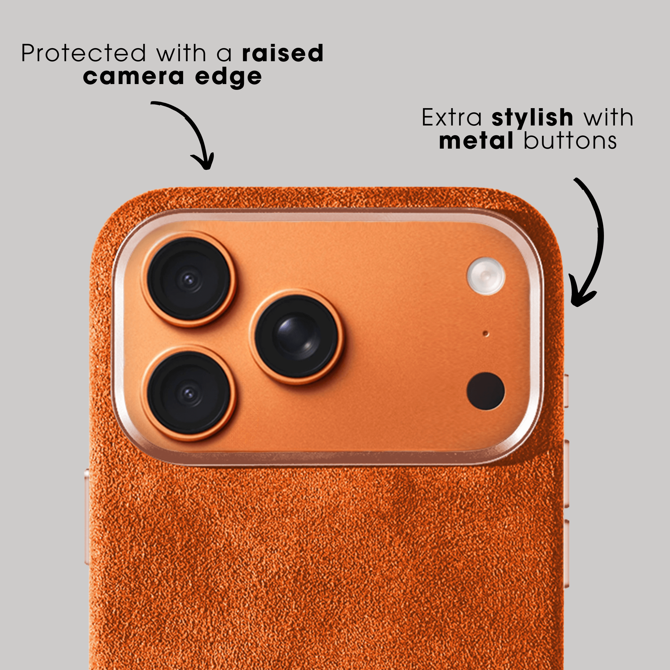 iPhone Alcantara Case - Orange