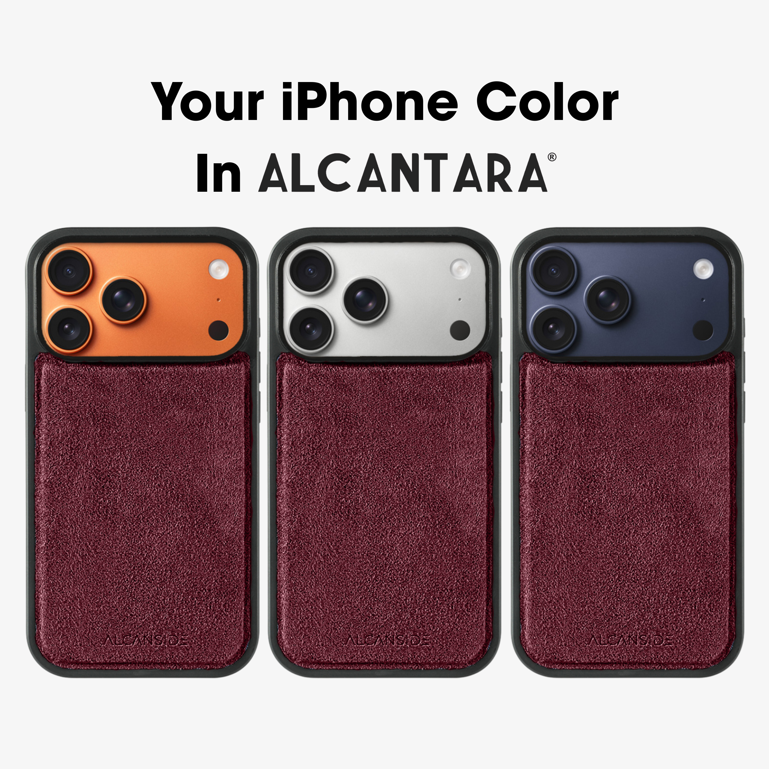 iPhone 17 Pro - Alcantara Back Cover - Wine Red