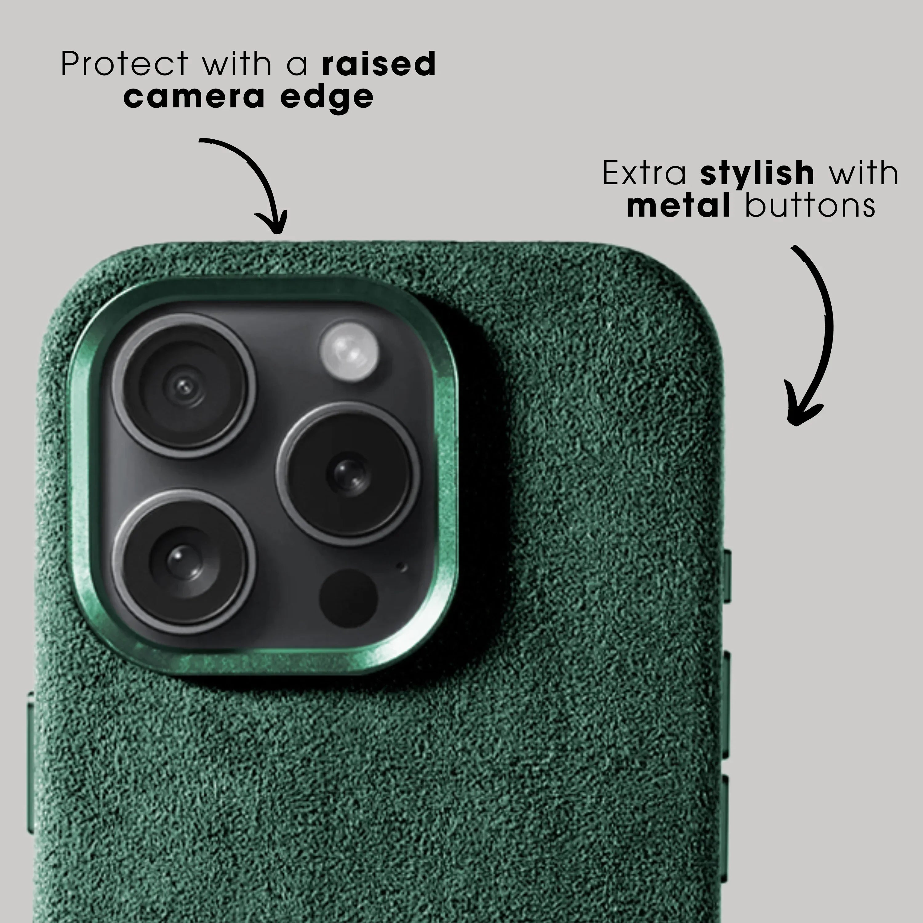 iPhone 16 Pro - Alcantara Case- Midnight Green