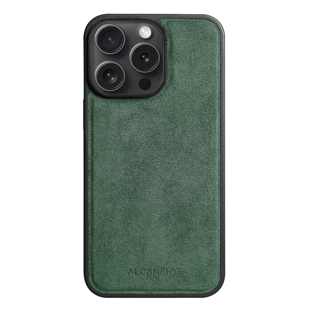 iPhone 12 & 12 Pro - Alcantara Case With MagSafe Magnet - Midnight Green - Alcanside