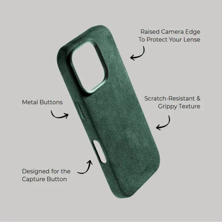 iPhone 16 Pro - Alcantara Case- Midnight Green