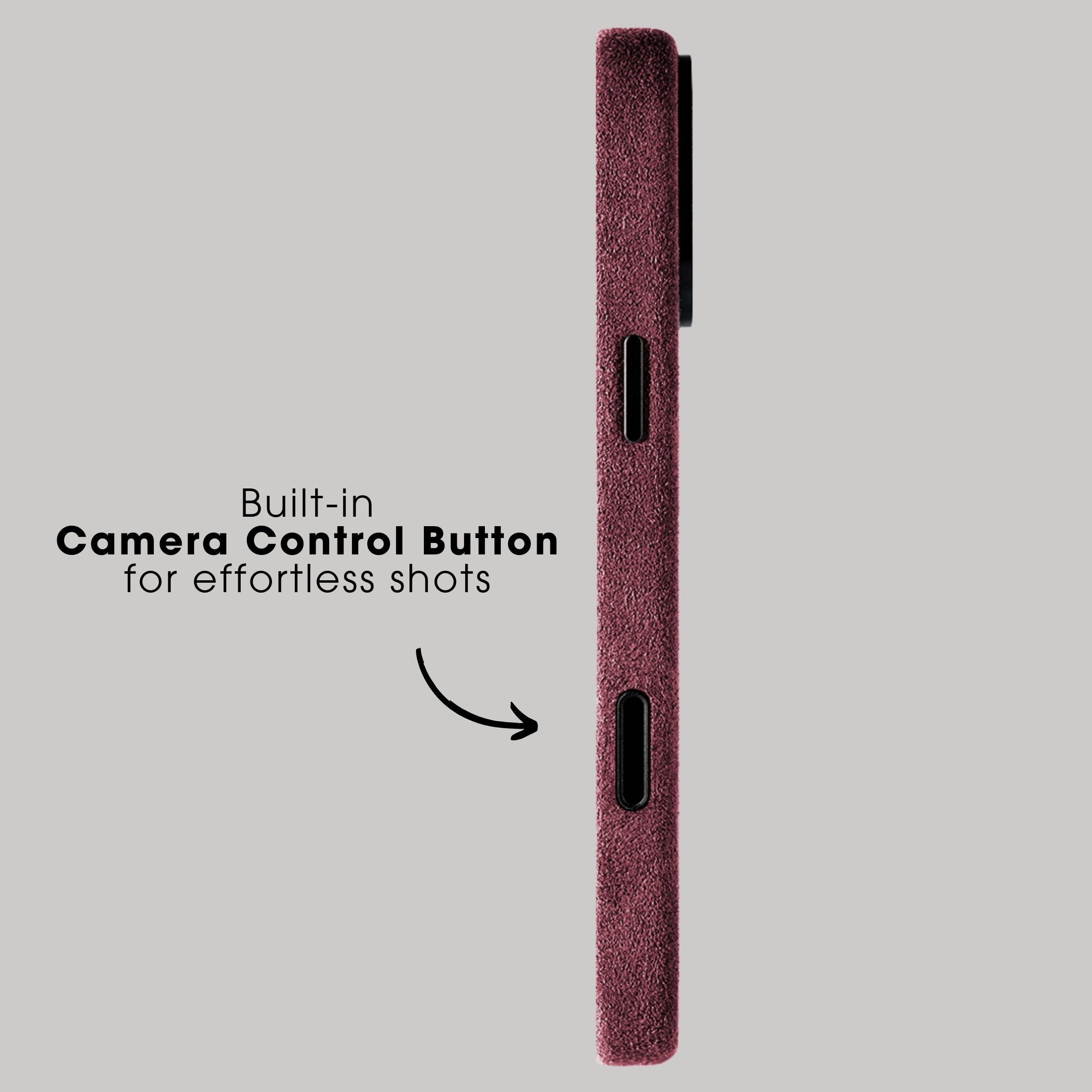 iPhone 17 Pro Max - Alcantara Case - Wine Red