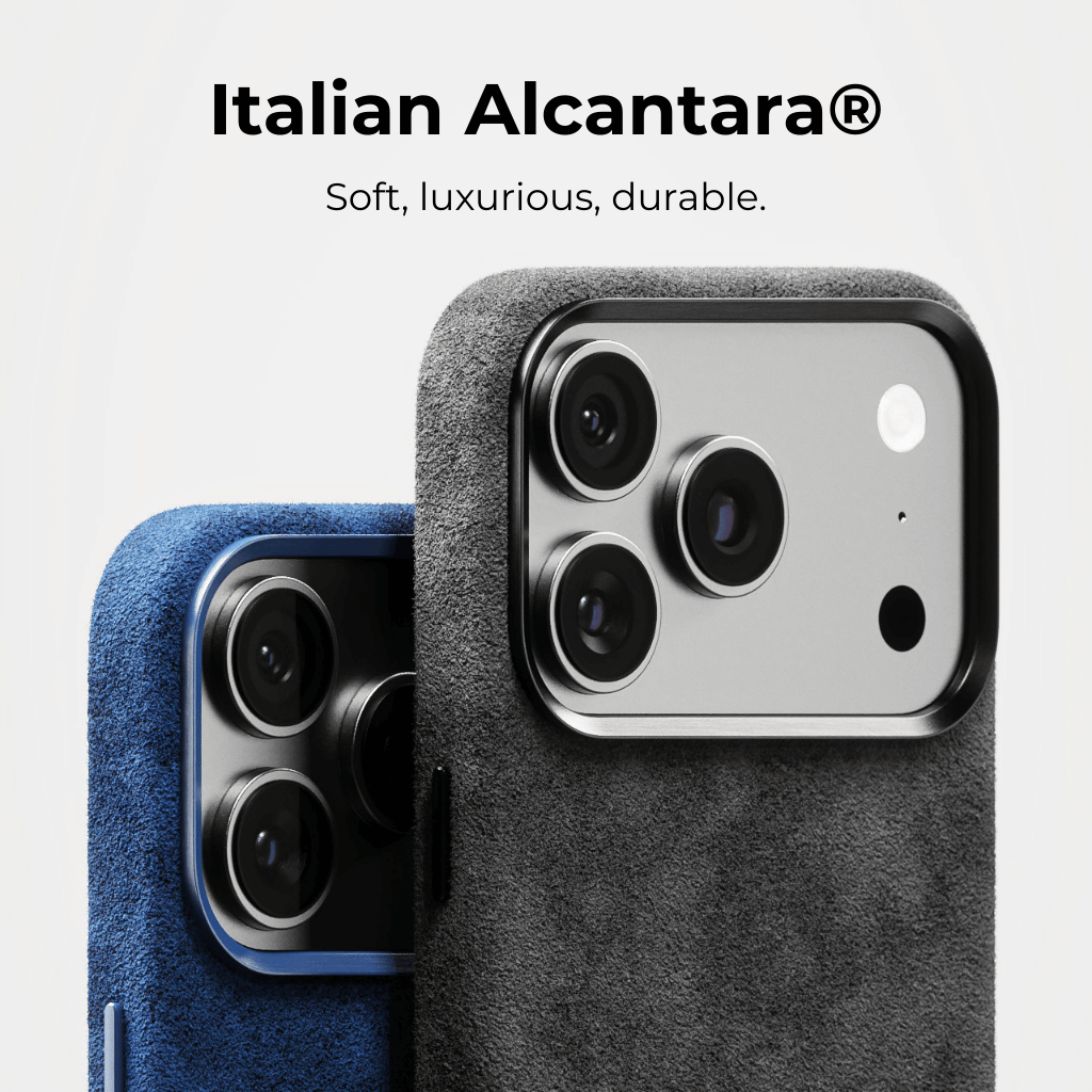 iPhone Alcantara Case - Ocean Blue