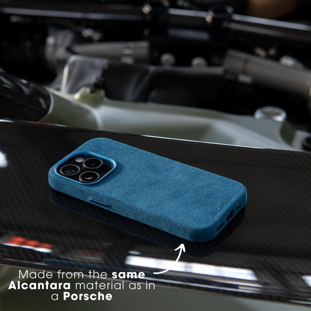 iPhone 13 - Alcantara Case - Ocean blue - Alcanside