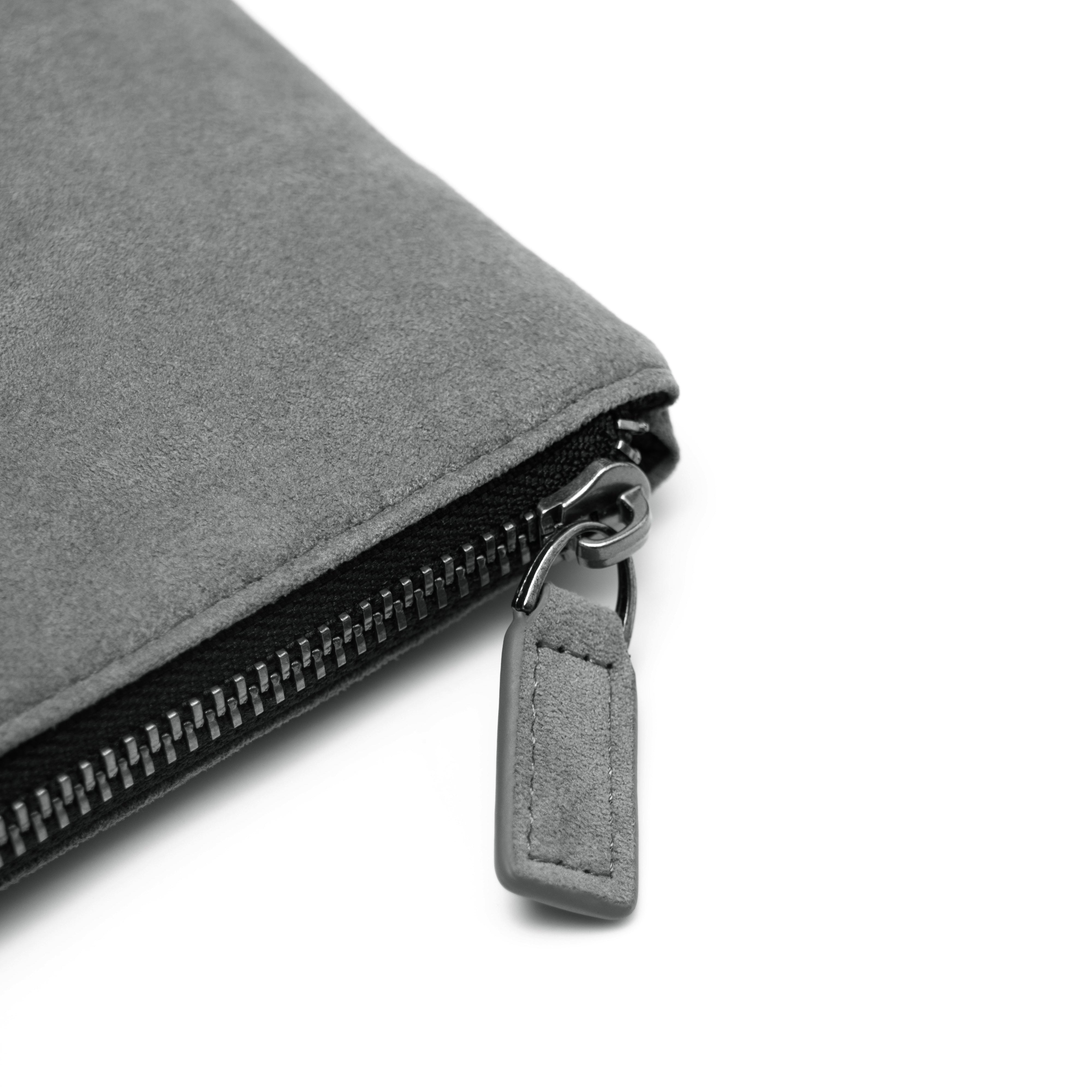 Alcantara Pouch - Nardo Gray