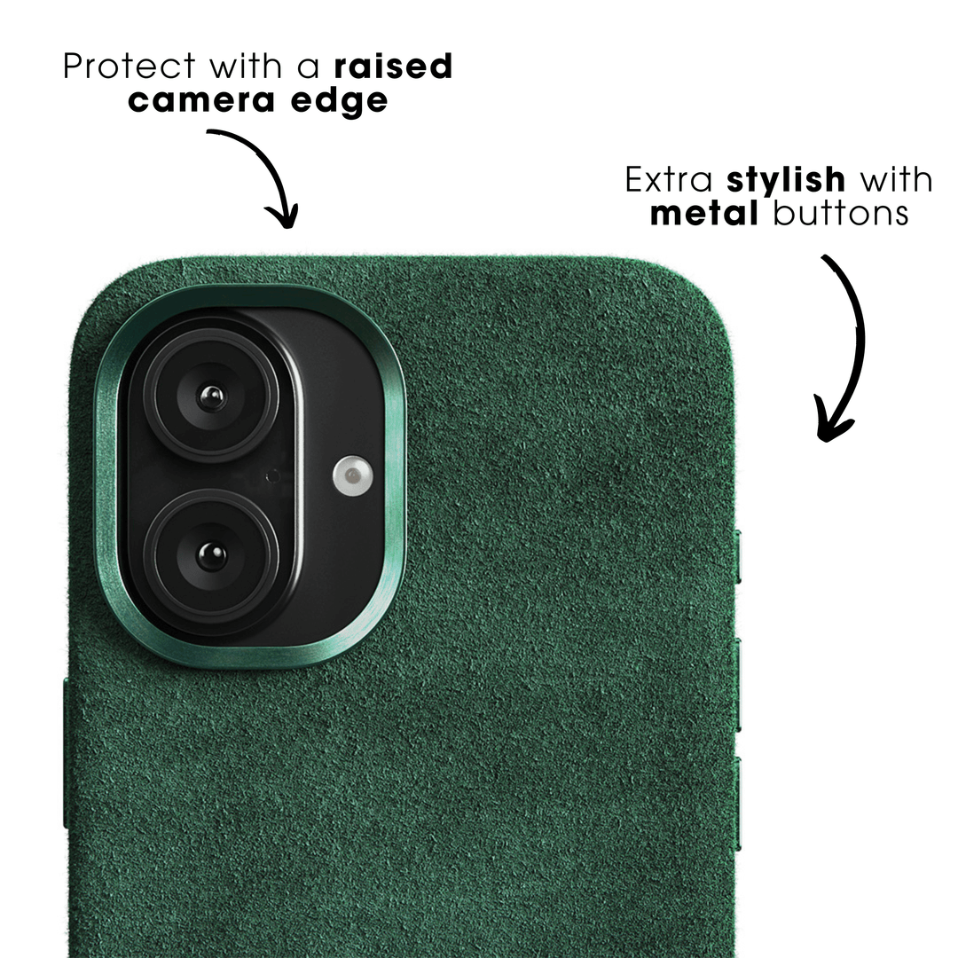 iPhone 16 - Alcantara Case- Midnight Green