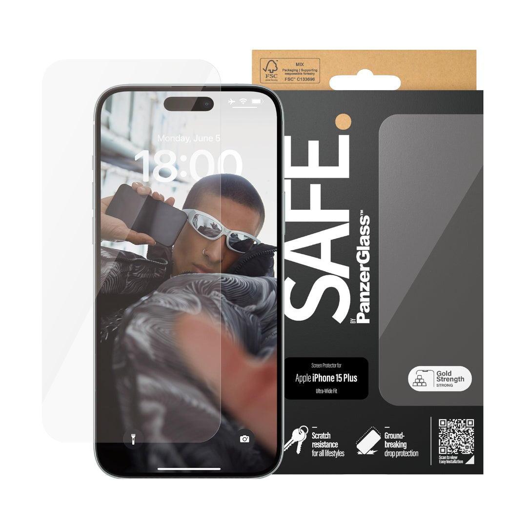 Panzerglass Screenprotector - iPhone 15 Plus - Alcanside