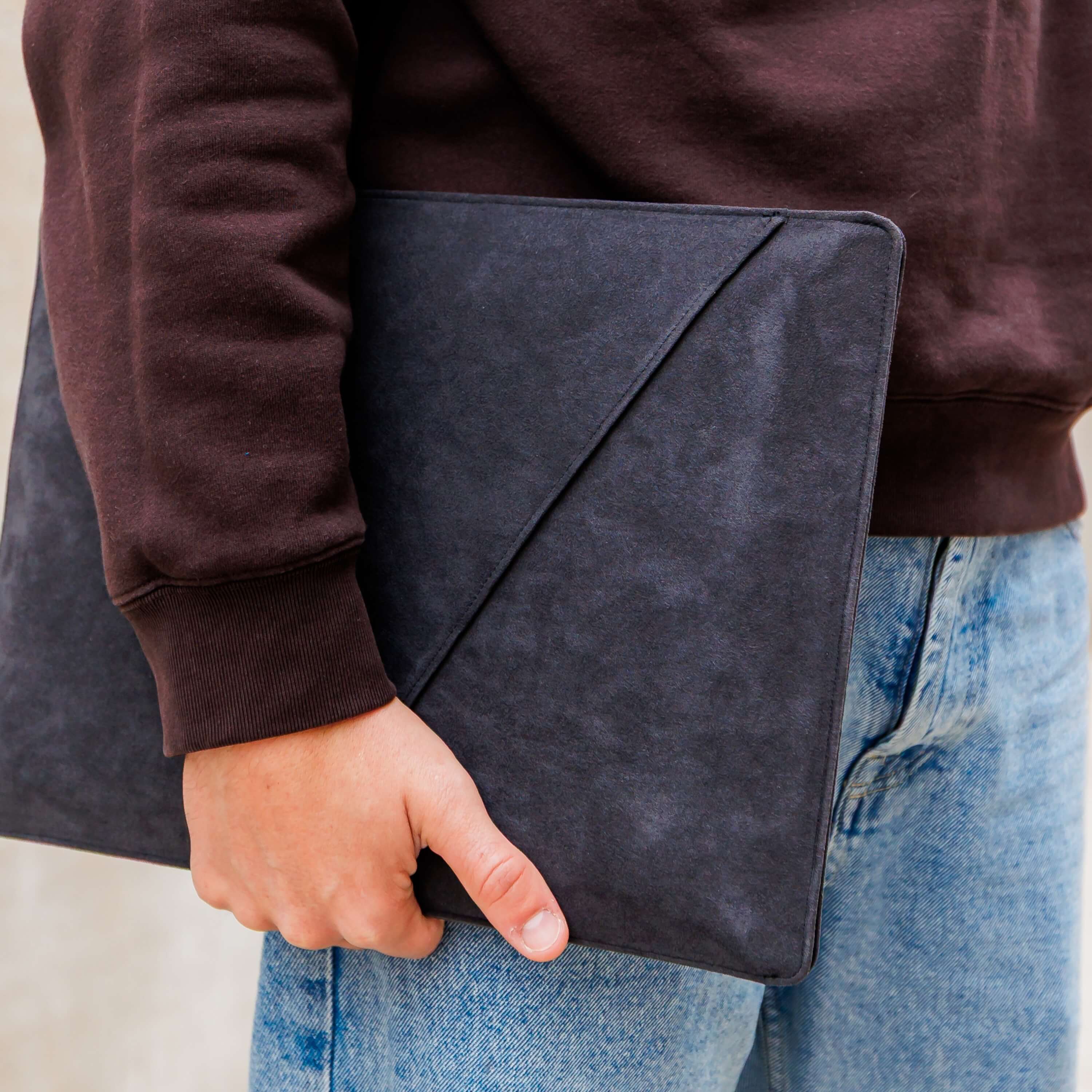 Alcantara Laptop Sleeve - 13 & 14 Inch - Space Grey