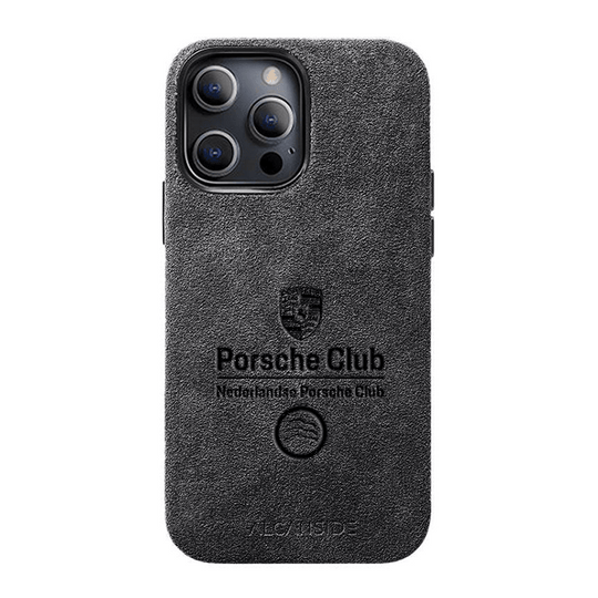 Nederlandse Porsche Club - iPhone 13 Pro - Alcantara Case - Space Grey