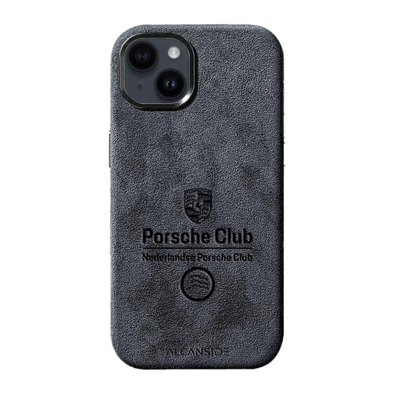 Nederlandse Porsche Club - iPhone 14 Plus - Alcantara Case - Space Grey