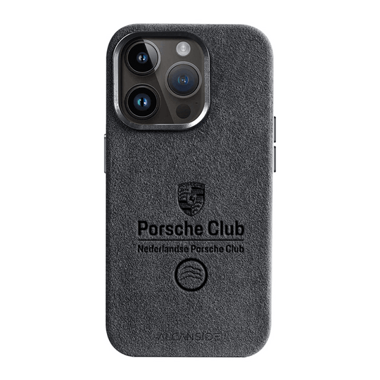 Nederlandse Porsche Club - iPhone 14 Pro Max - Alcantara Case - Space Grey