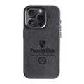 Niederländischer Porsche Club - iPhone 15 Pro Max - Alcantara Case - Space Grey