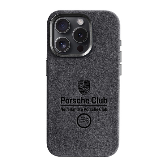 Dutch Porsche Club - iPhone 15 Pro - Alcantara Case - Space Grey