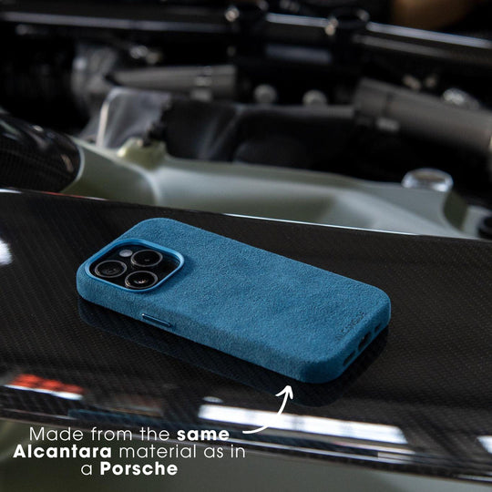 iPhone XS Max - Alcantara Case - Ocean blue - Alcanside