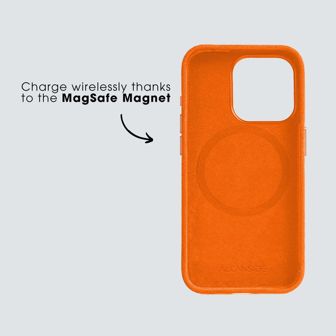 Limited Edition - iPhone 13 - Alcantara Case - Orange - Alcanside
