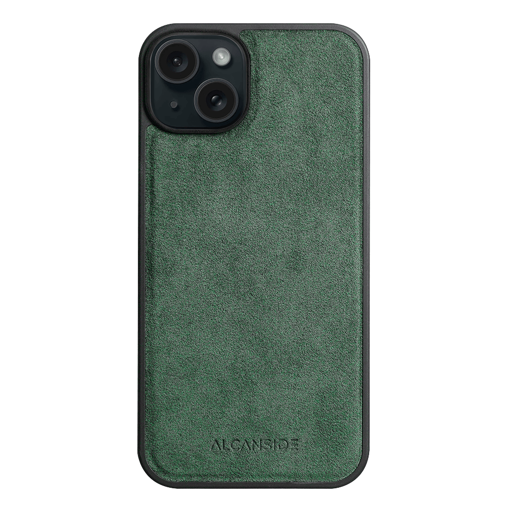 iPhone 15 Plus - Alcantara Case With MagSafe Magnet - Midnight Green