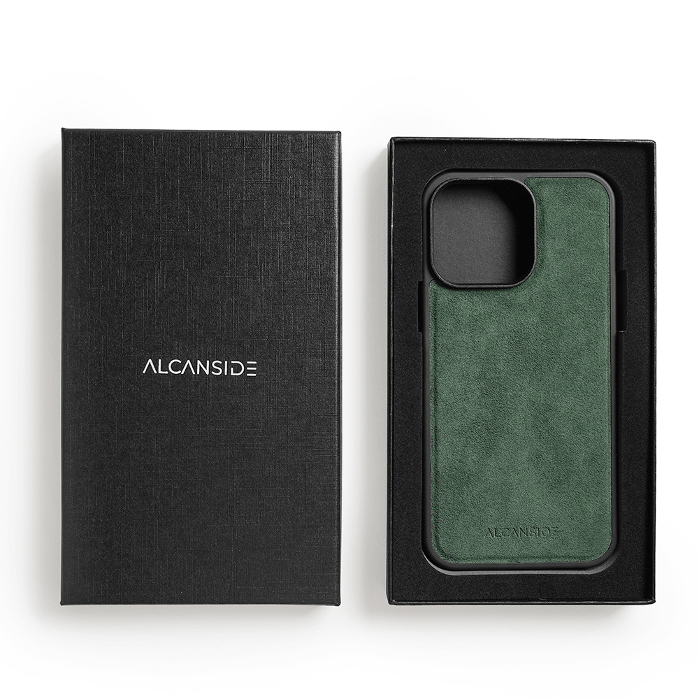 Alcantara Case + MagSafe Wallet - Midnight Green