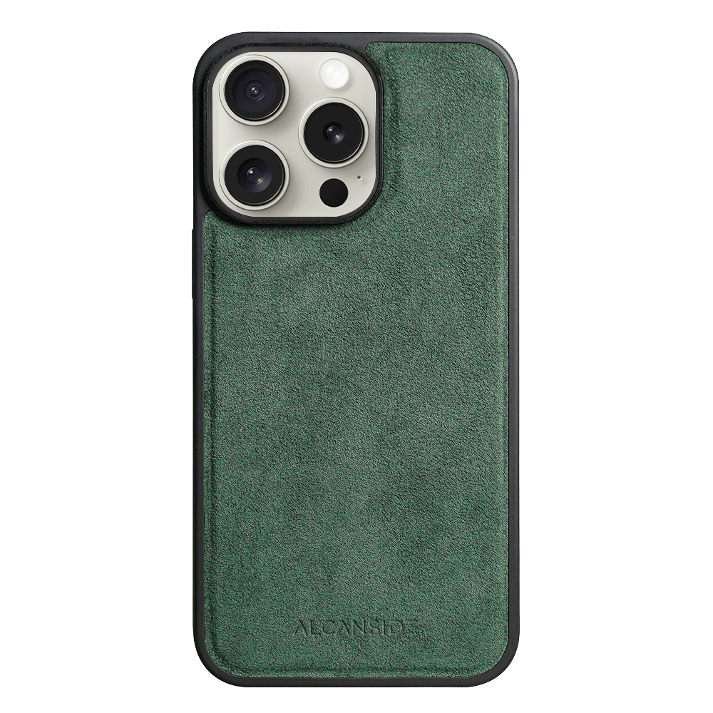 iPhone 15 Pro - Alcantara Case With MagSafe Magnet - Midnight Green