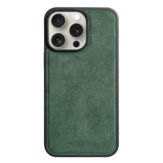 iPhone 15 Pro Max - Alcantara Case With MagSafe Magnet - Midnight Green - Alcanside