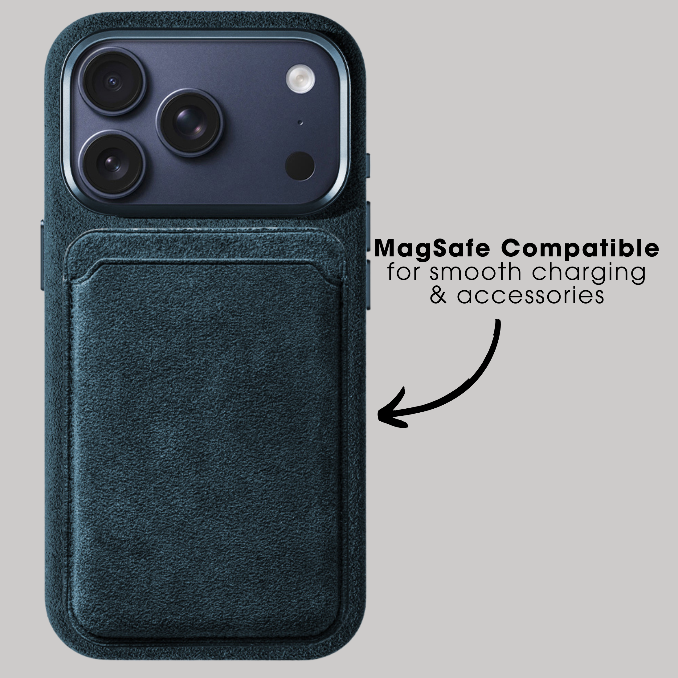 iPhone Alcantara Case - Navy Blue