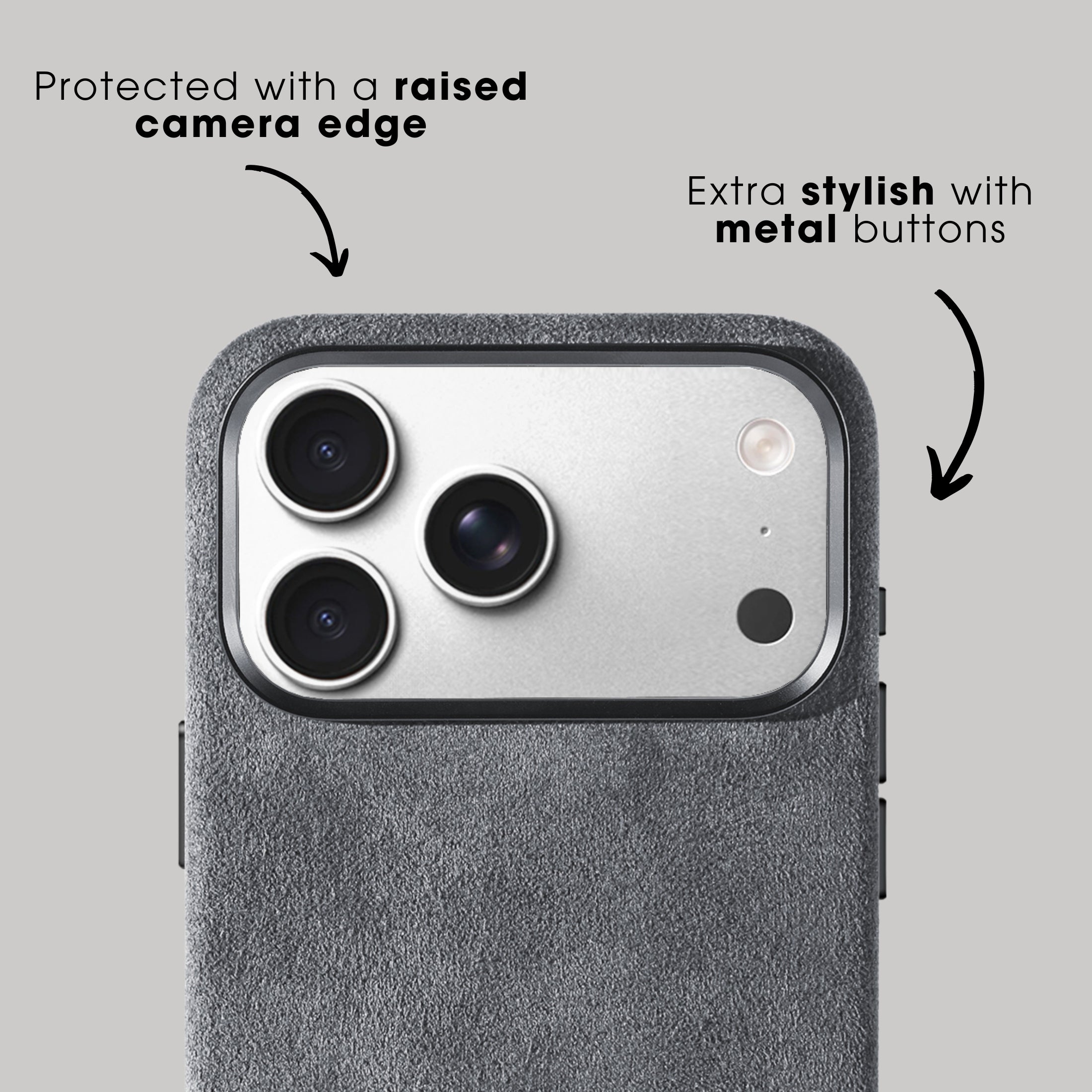 iPhone Alcantara Case - Nardo Gray