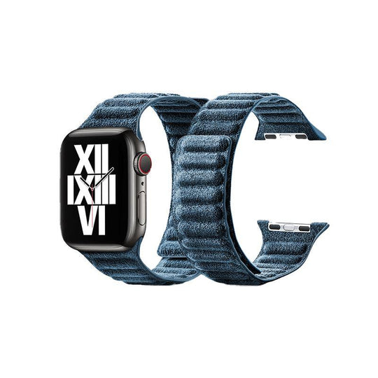 Alcantara Apple Watch Band - Ocean Blue - 42/44/45mm & Ultra (49mm) - Alcanside
