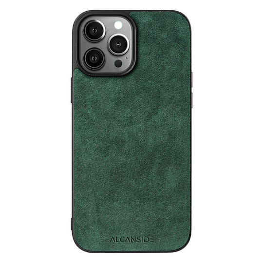 iPhone 13 Pro Max - Alcantara Back Cover - Midnight Green Alcantara Back Cover Alcanside 