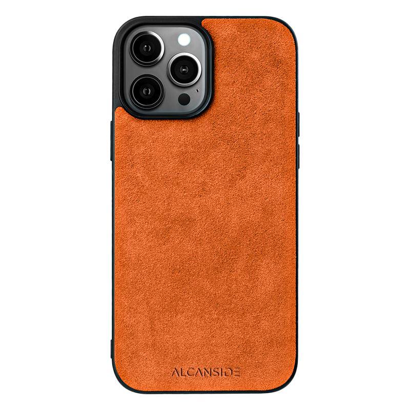 iPhone 13 Pro Max - Alcantara Back Cover - Orange - Alcanside
