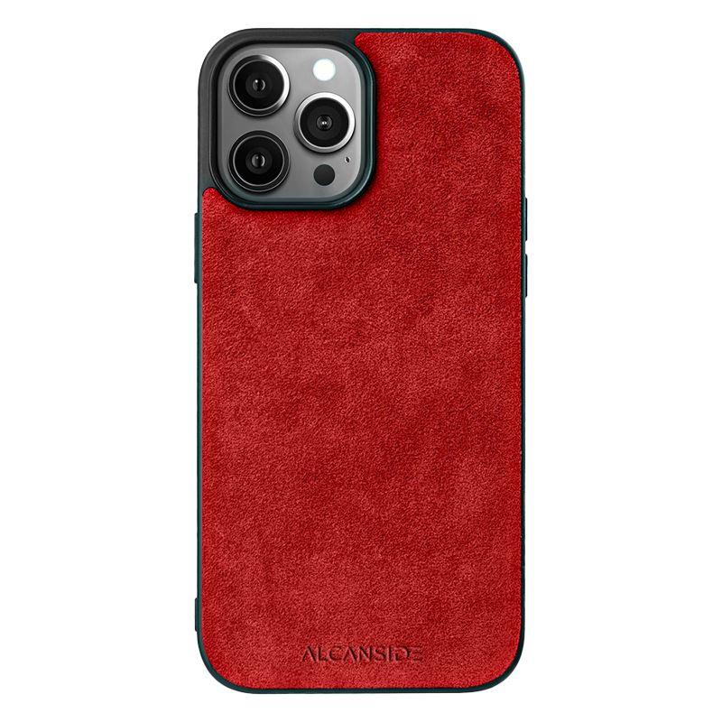 iPhone 13 Pro Max - Alcantara Back Cover - Red - Alcanside