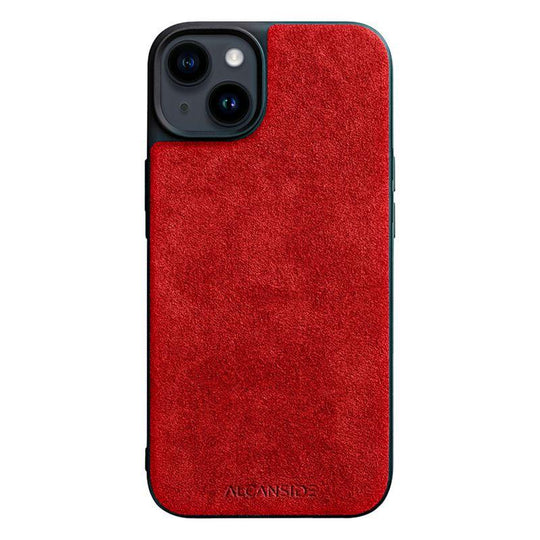 iPhone 14 - Alcantara Back Cover - Red - Alcanside
