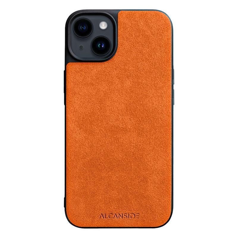 iPhone 14 Plus - Alcantara Back Cover - Orange - Alcanside