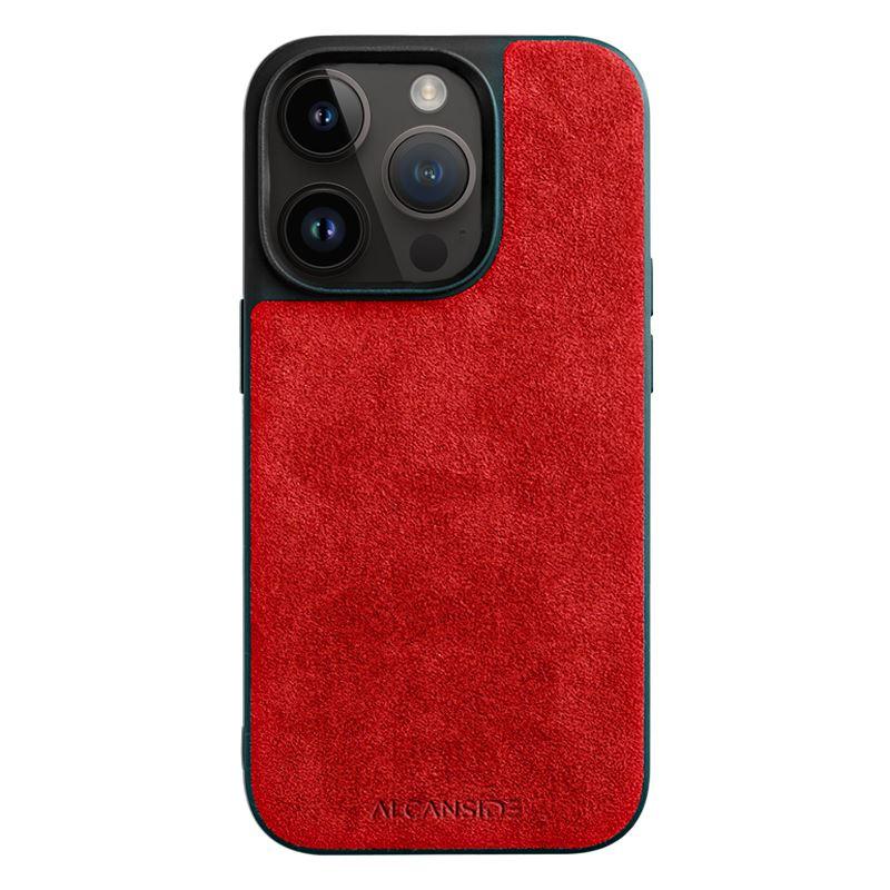iPhone 14 Pro - Alcantara Back Cover - Red Alcantara Back Cover Alcanside 