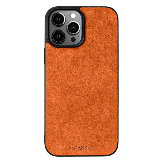 iPhone SE (2020) / 8 / 7 - Alcantara Back Cover - Orange Alcantara Back Cover Alcanside 