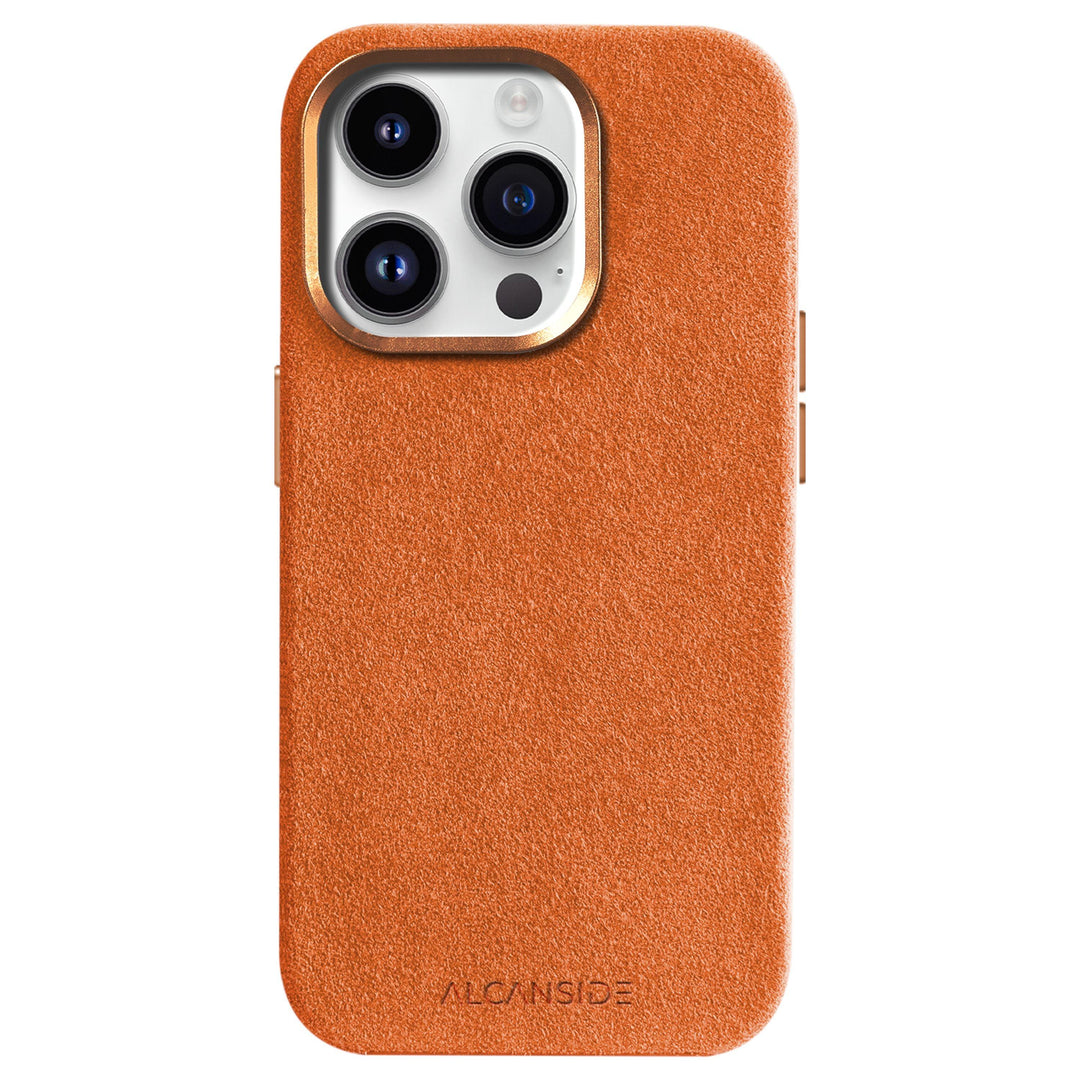 Limited Edition - iPhone 14 - Alcantara Case - Orange - Alcanside